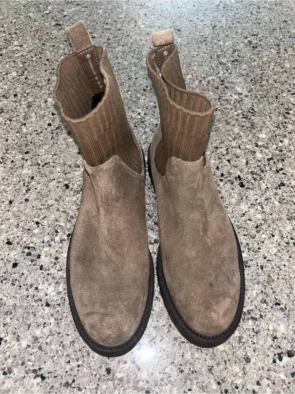 Blondo Women's Suede Chelsea Ankle Boots in Taupe